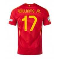 Camisa de Futebol Espanha Nico Williams #17 Equipamento Principal Europeu 2024 Manga Curta